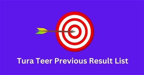 tura teer result|Teer Previous Results .